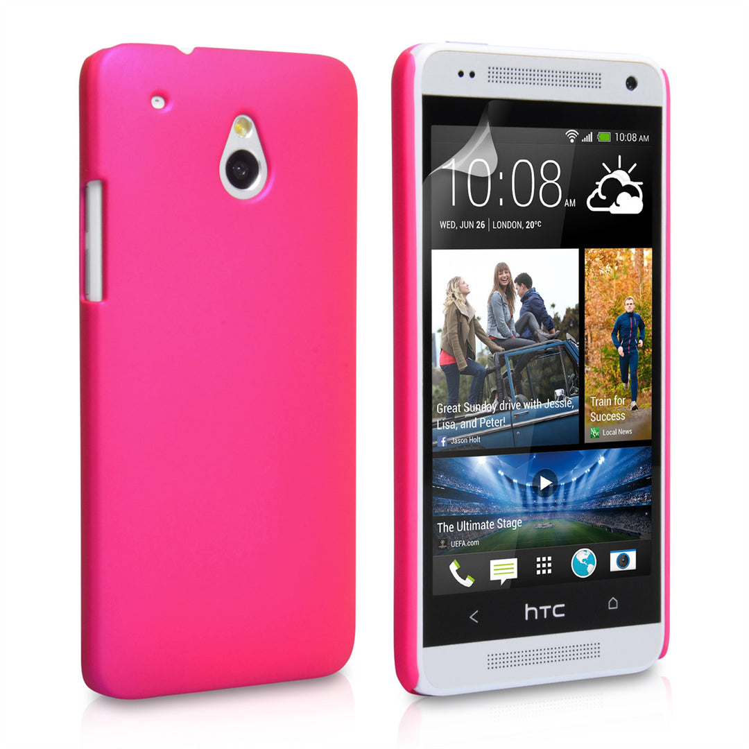 YouSave Accessories HTC ONE Mini Hard Hybrid Case - Hot Pink