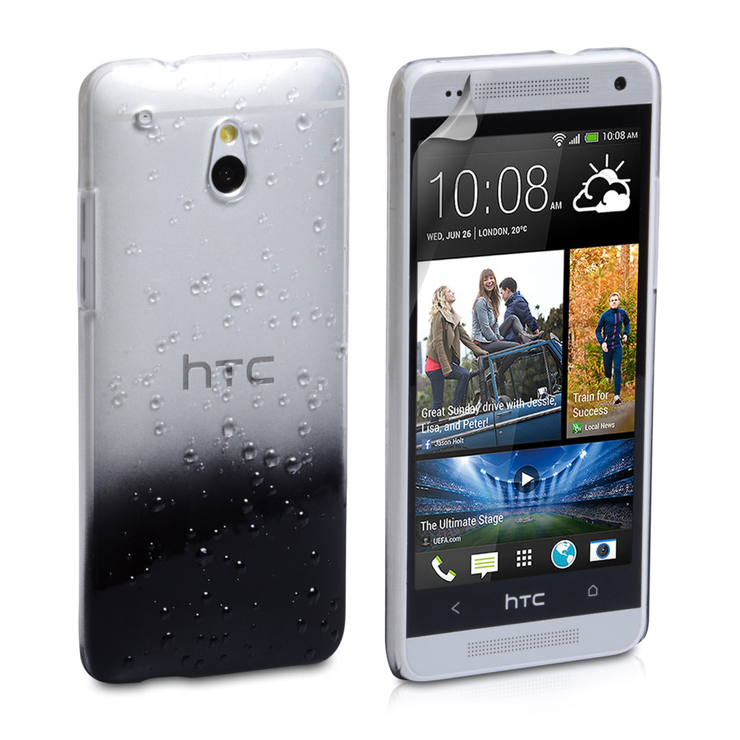 YouSave Accessories HTC One Mini Black Raindrop Hard Case
