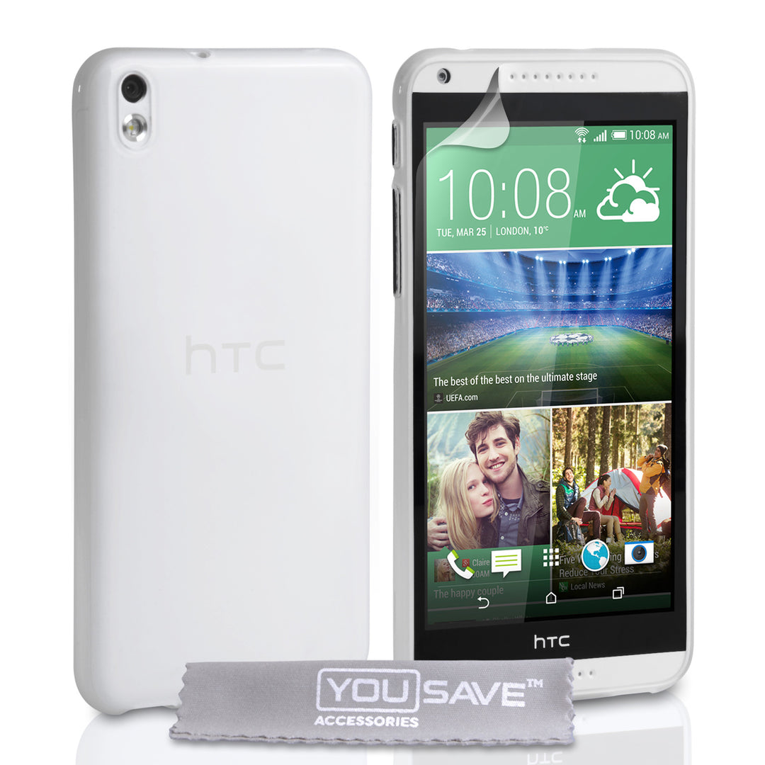 YouSave Accessories HTC Desire 816 Silicone Gel Case - Clear