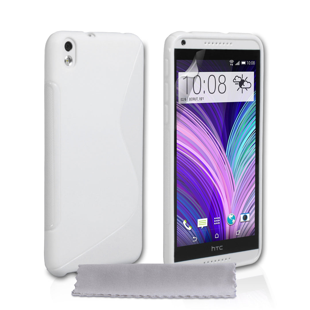 Caseflex HTC Desire 816 Silicone Gel S-Line Case - White