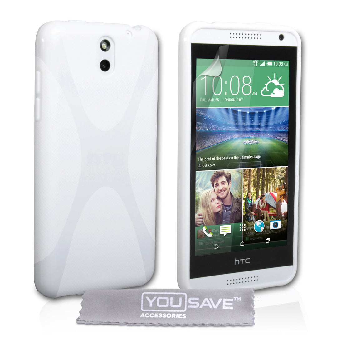 YouSave Accessories HTC Desire 610 Silicone Gel X-Line Case - White