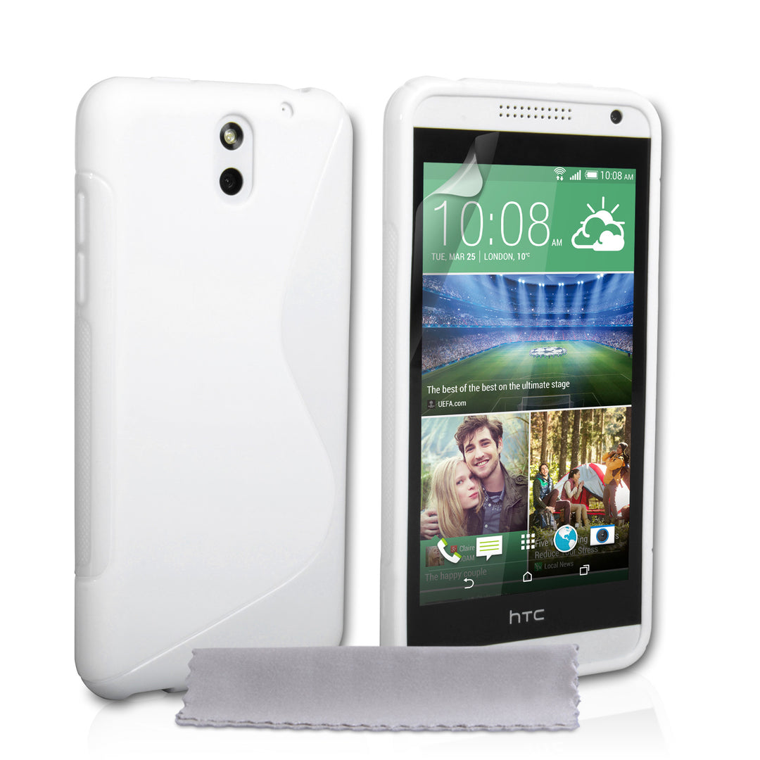Caseflex HTC Desire 610 Silicone Gel S-Line Case - White