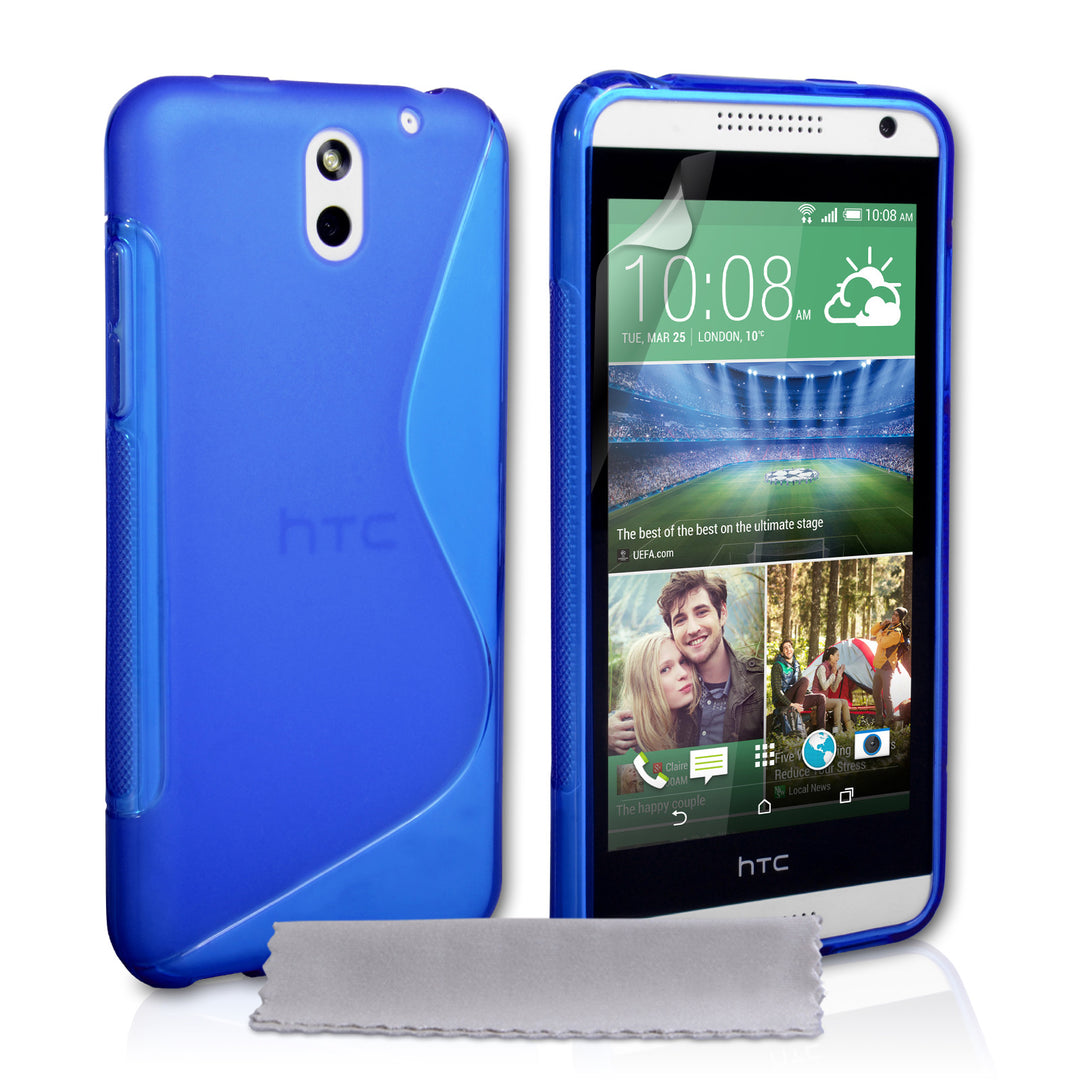 Caseflex HTC Desire 610 Silicone Gel S-Line Case - Blue