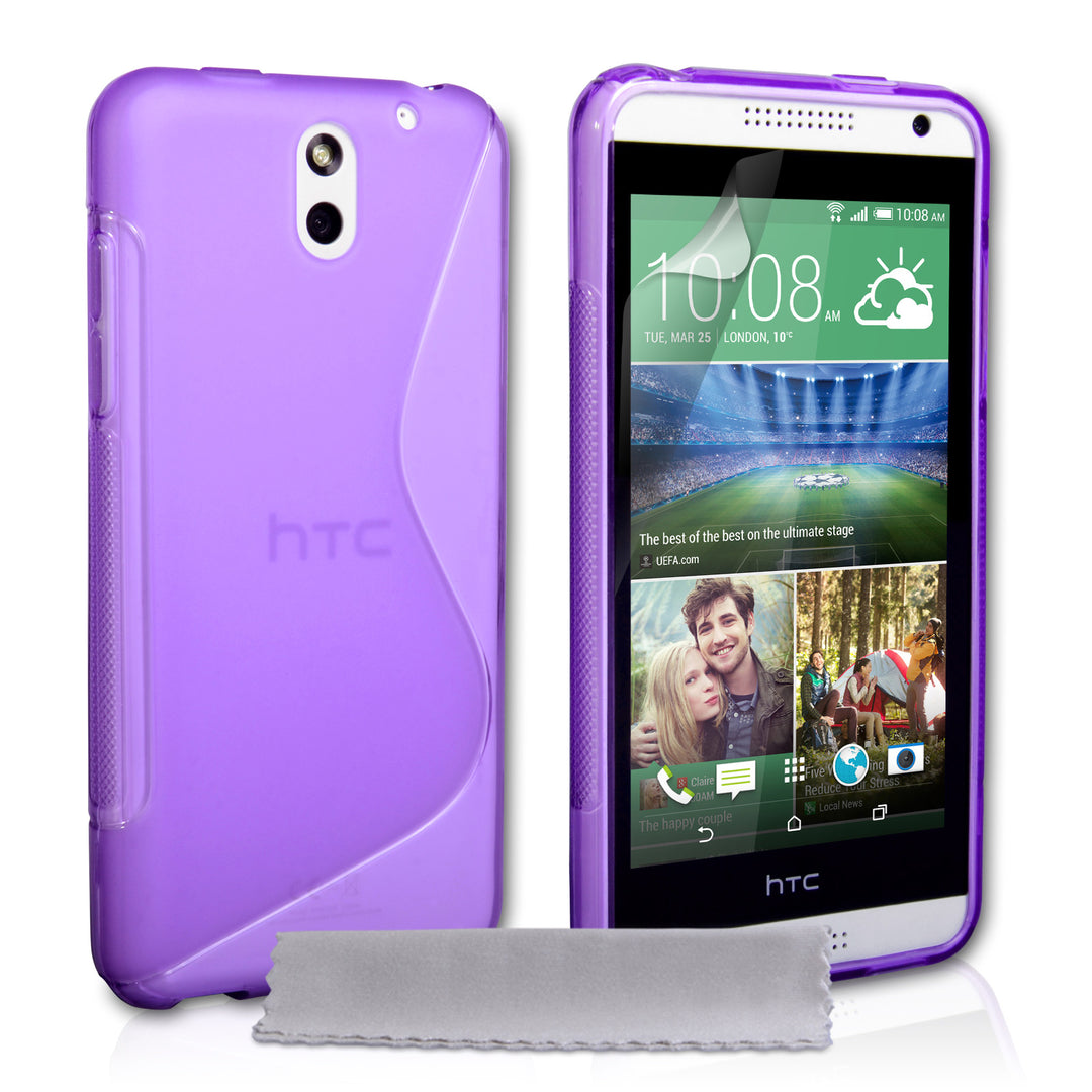 Caseflex HTC Desire 610 Silicone Gel S-Line Case - Purple