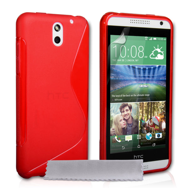 Caseflex HTC Desire 610 Silicone Gel S-Line Case - Red