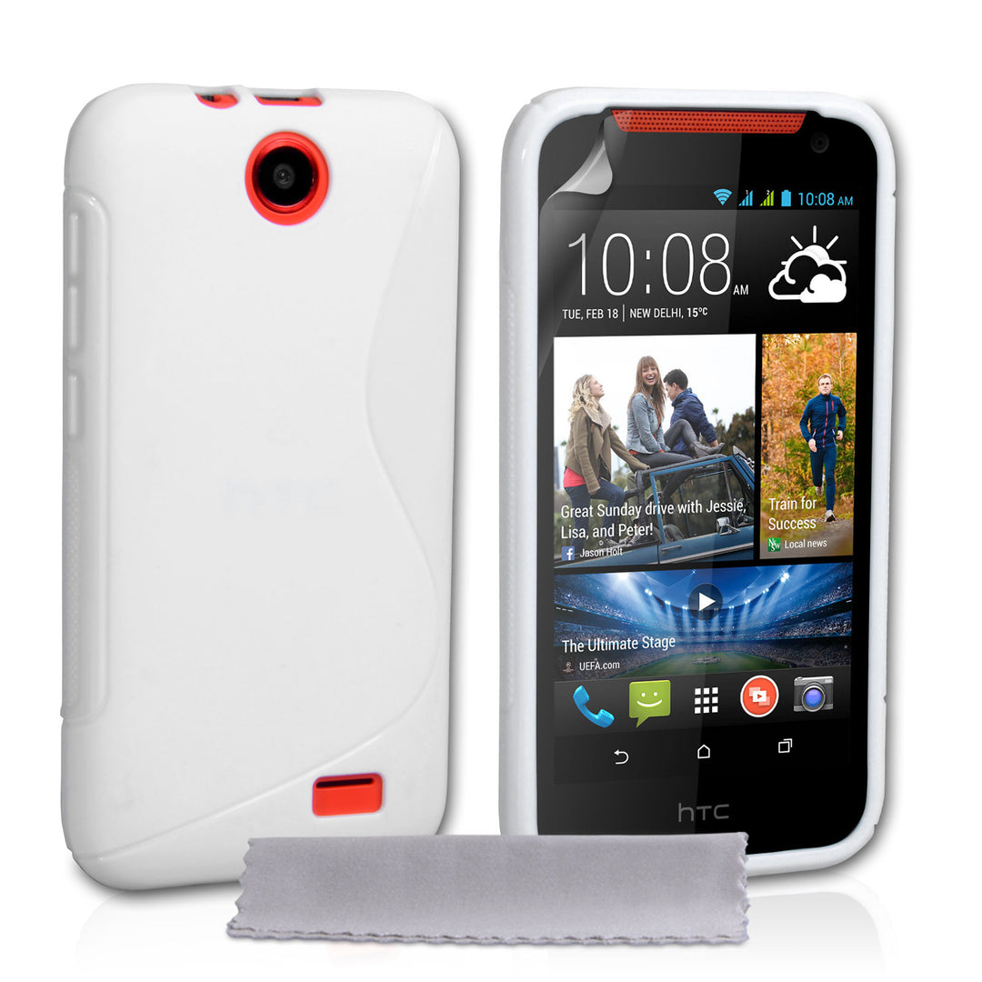 Caseflex HTC Desire 310 Silicone Gel S-Line Case - White