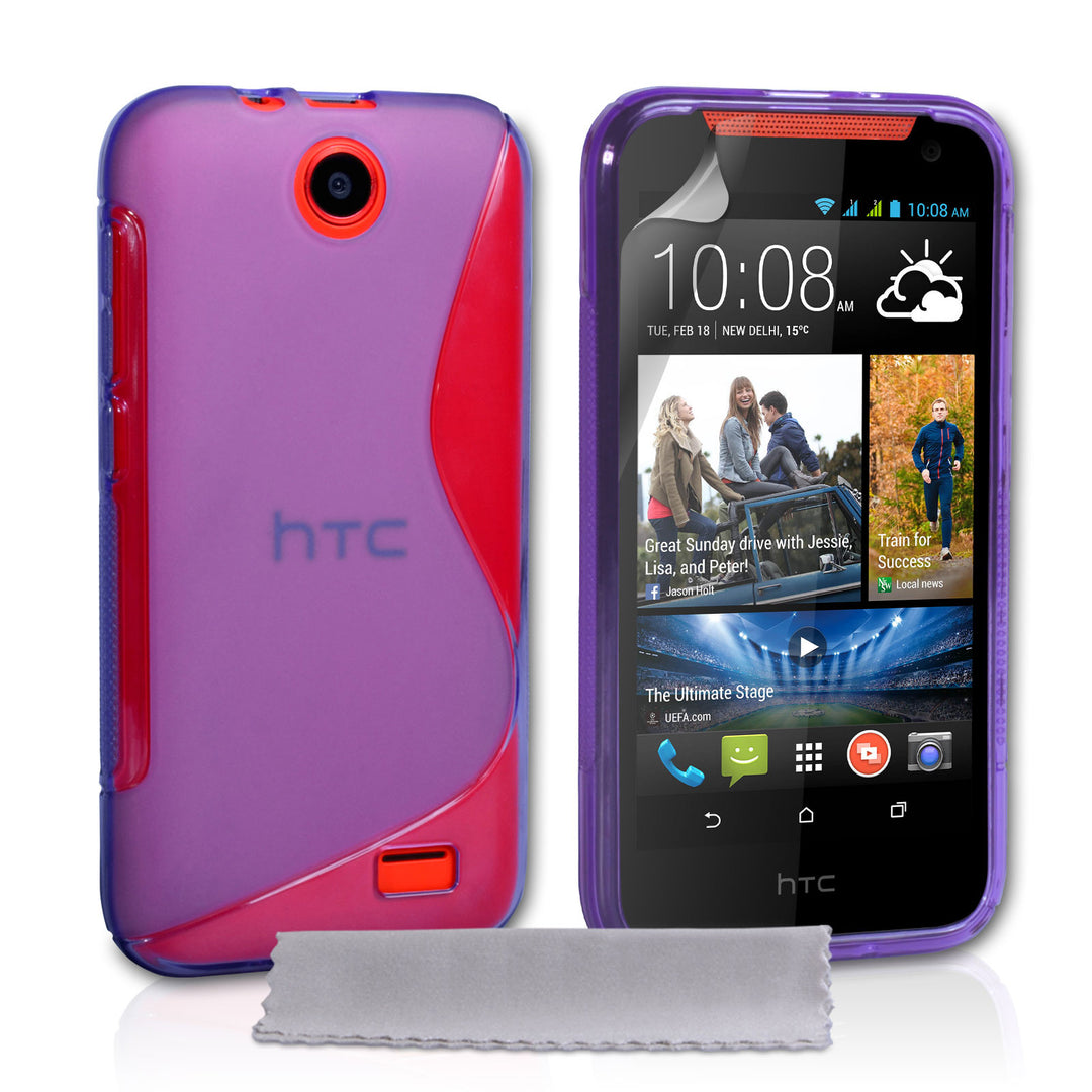 Caseflex HTC Desire 310 Silicone Gel S-Line Case - Purple