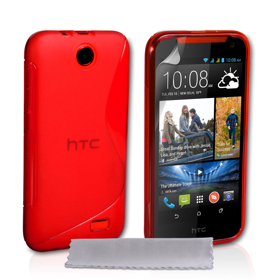 Caseflex HTC Desire 310 Silicone Gel S-Line Case - Red