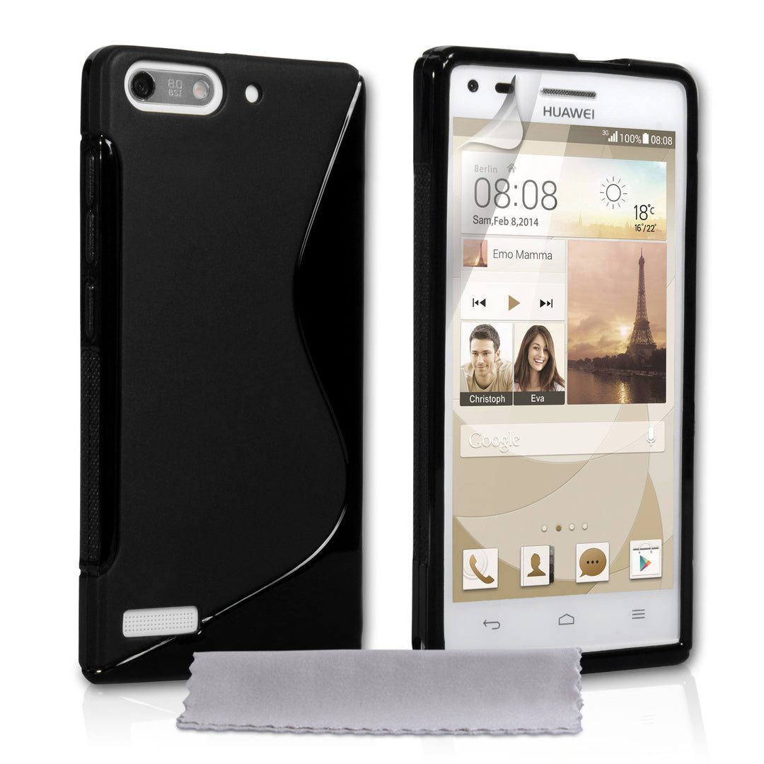 Caseflex Huawei Ascend G6 Silicone Gel S-Line Case - Black