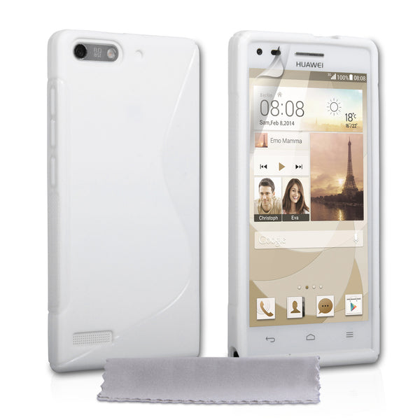 Caseflex Huawei Ascend G6 Silicone Gel S-Line Case - White