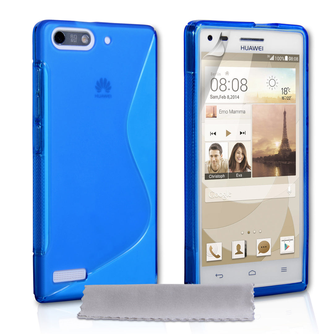 Caseflex Huawei Ascend G6 Silicone Gel S-Line Case - Blue