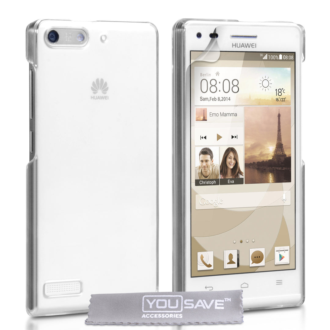 YouSave Accessories Huawei Ascend G6 Hard Case - Crystal Clear