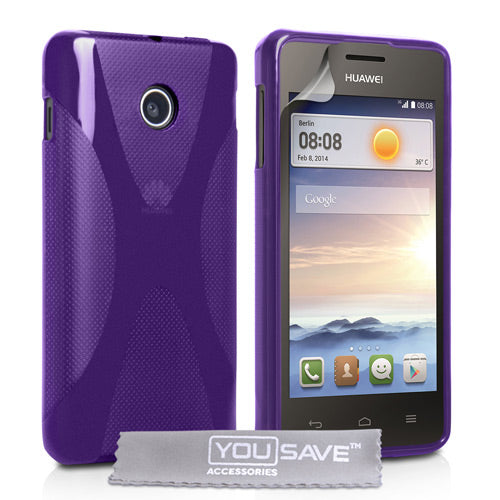 YouSave Huawei Ascend Y330 Silicone Gel X-Line Case - Purple