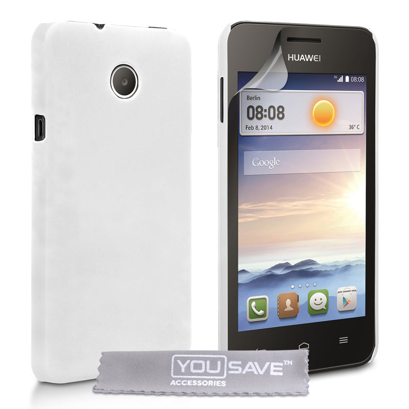 YouSave Accessories Huawei Ascend Y330 Hard Hybrid Case - White