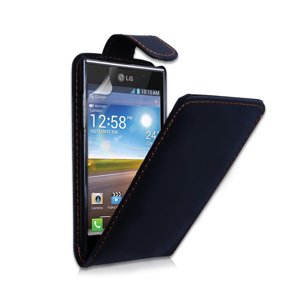 YouSave Accessories LG Optimus L7 Black Leather Effect Flip Case