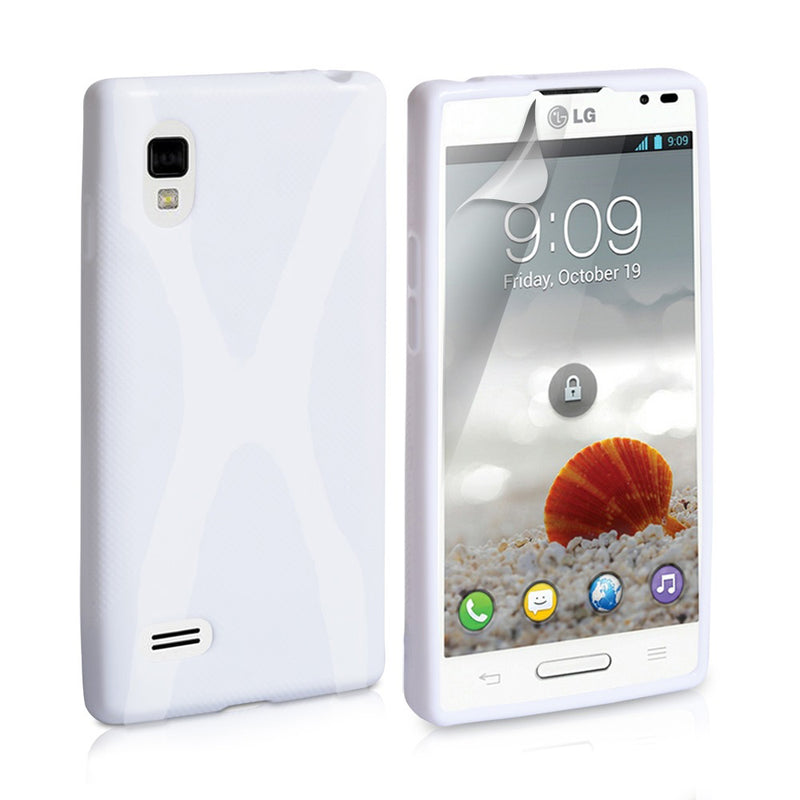 YouSave Accessories LG Optimus L9 White X-Line Gel Case