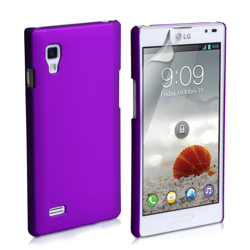 YouSave Accessories LG Optimus L9 Purple Hard Hybrid Case