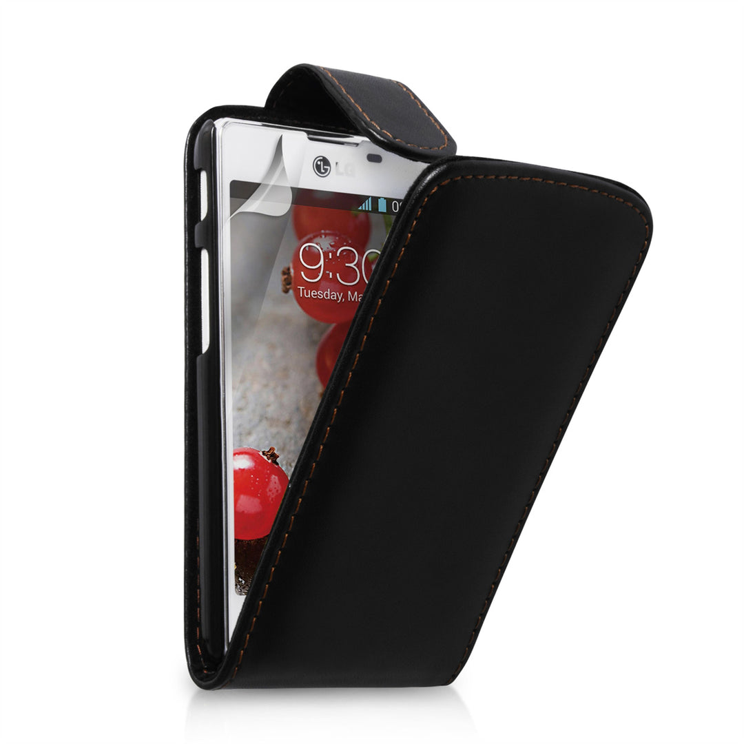 YouSave Accessories LG Optimus L5 II Black Leather Effect Flip Case