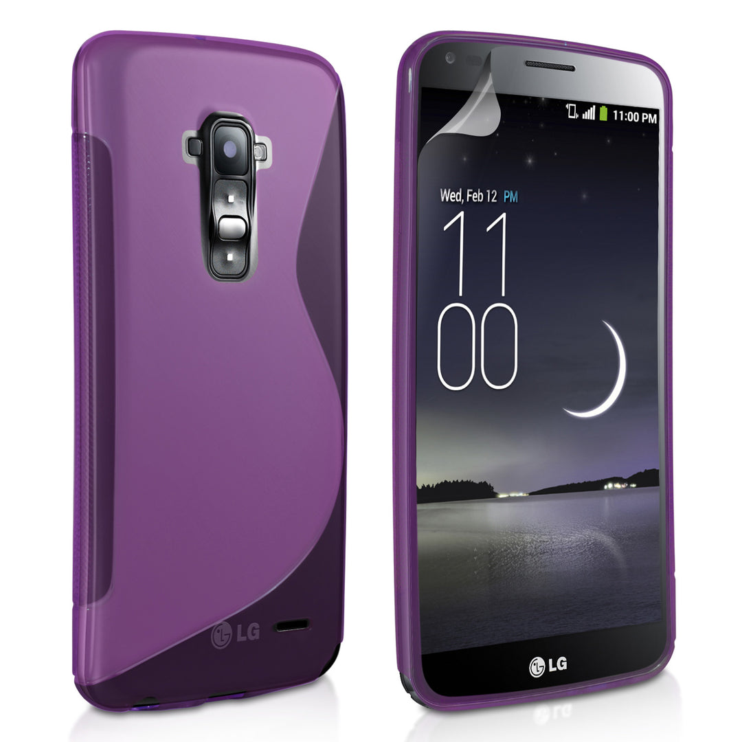 Caseflex LG G Flex Silicone Gel S-Line Case - Purple