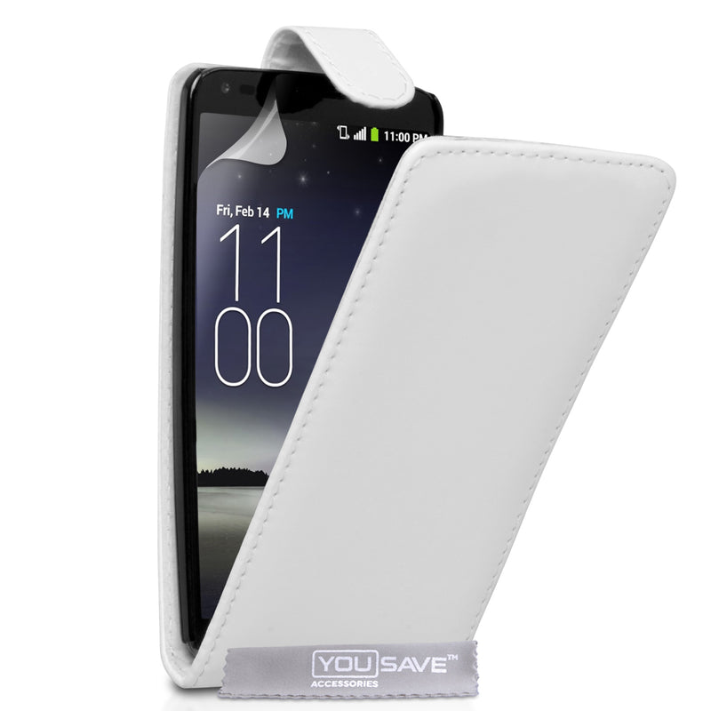 YouSave Accessories LG G Flex Leather-Effect Flip Case - White