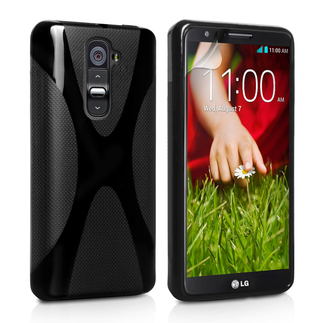 YouSave Accessories LG G2 Mini Silicone Gel X-Line Case - Black