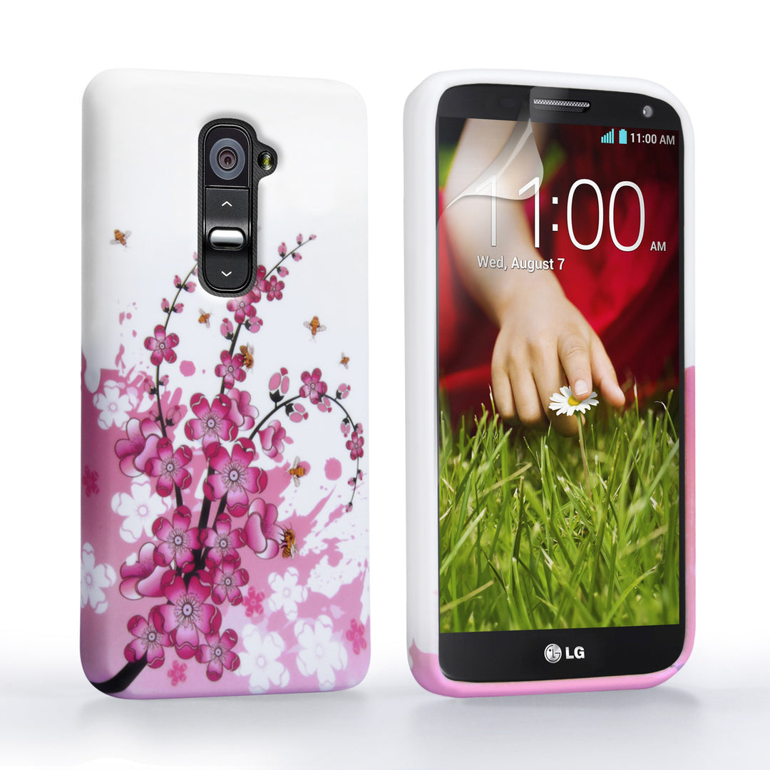 YouSave Accessories LG G2 Mini Floral Bee Silicone Gel Case