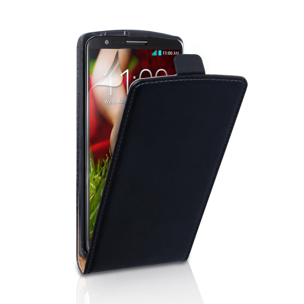 Caseflex LG G2 Mini Real Leather Flip Case - Black