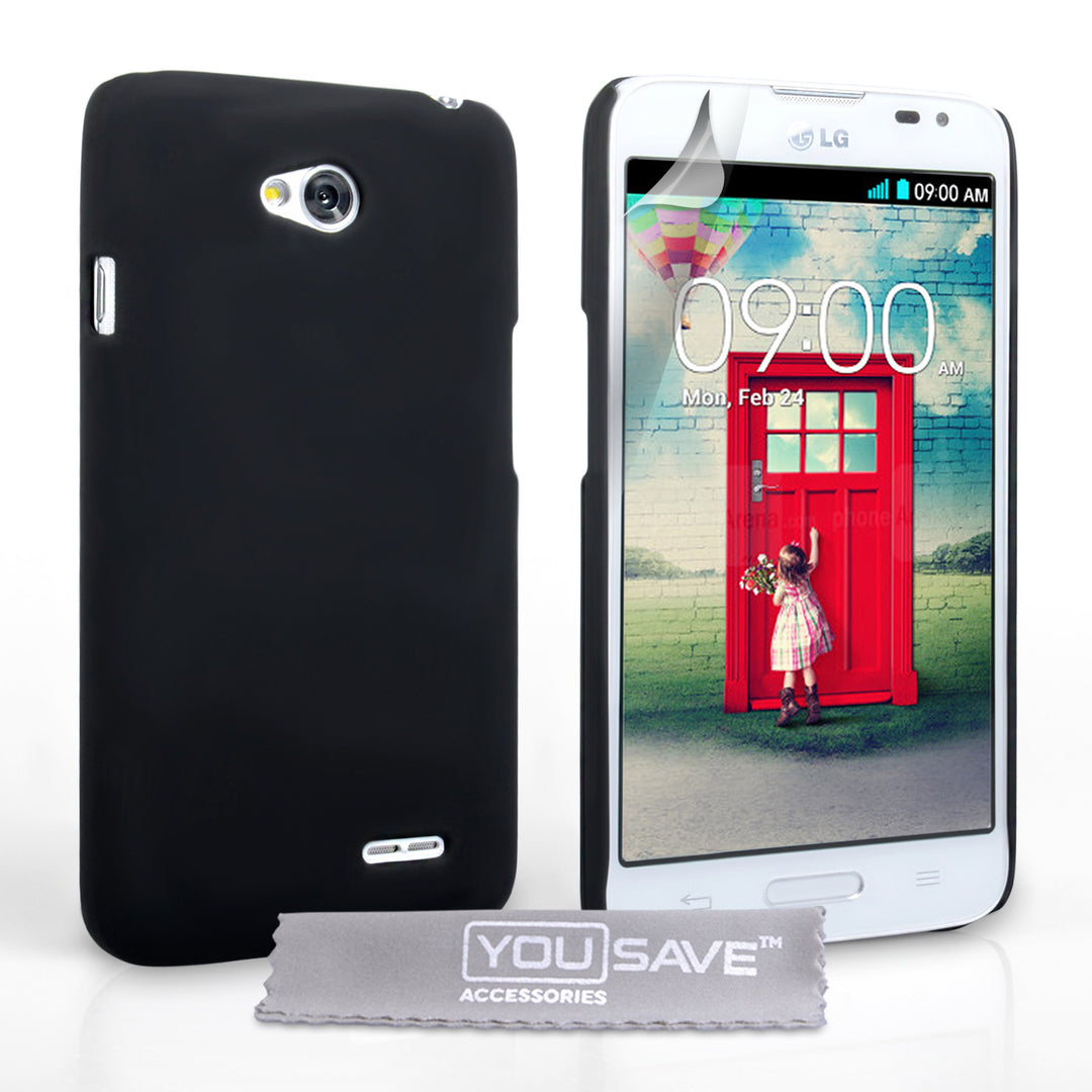 YouSave Accessories LG L70 Hard Hybrid Case - Black