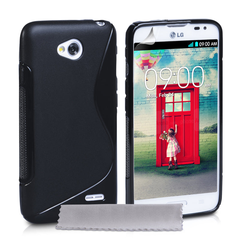 Caseflex LG L90 Silicone Gel S-Line Case - Black
