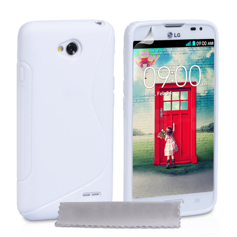 Caseflex LG L90 Silicone Gel S-Line Case - White
