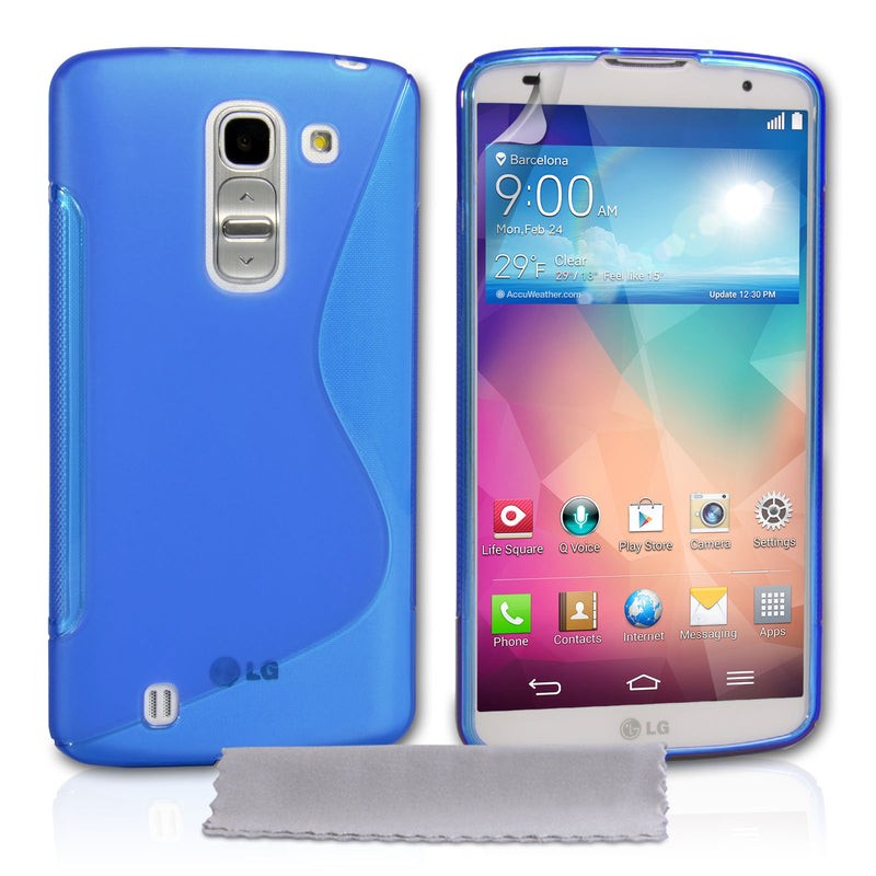 Caseflex LG G Pro 2 Silicone Gel S-Line Case - Blue