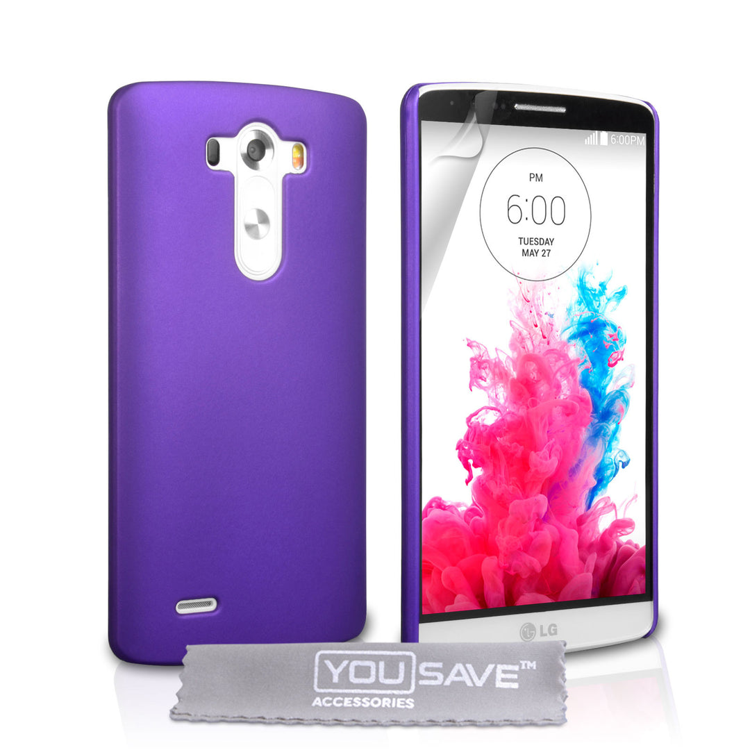 YouSave Accessories LG G3 Hard Hybrid Case - Purple