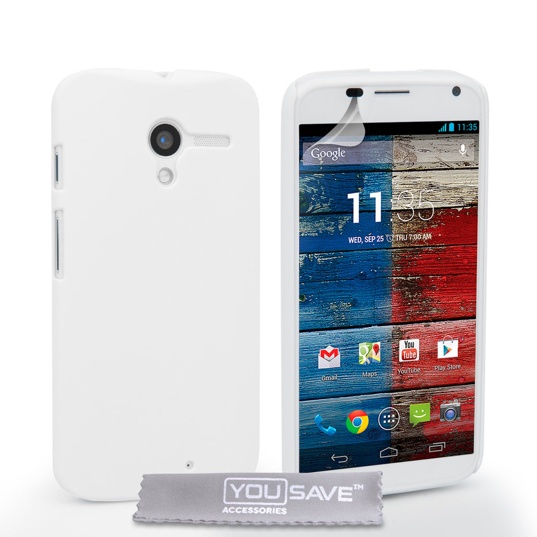 YouSave Accessories Motorola Moto X Hard Hybrid Case - White