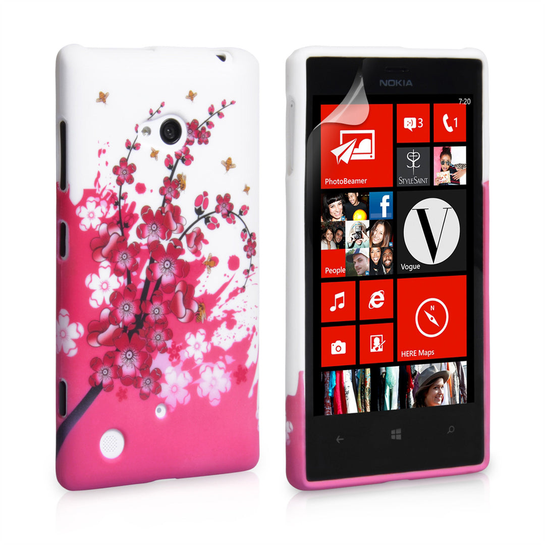 YouSave Accessories Nokia Lumia 720 Floral Bee Silicone Gel Case