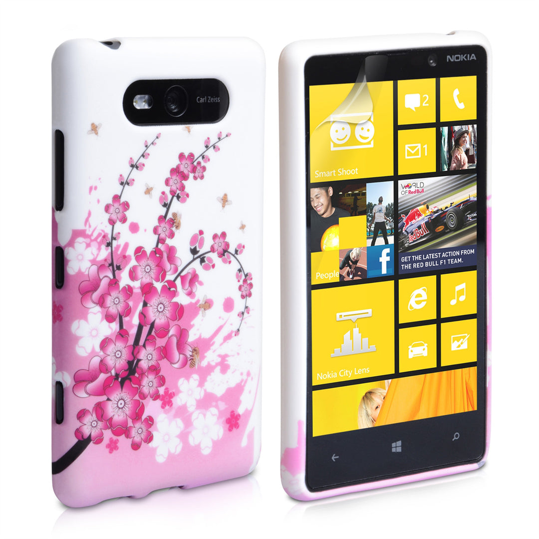 YouSave Accessories Nokia Lumia 820 Floral Bee Silicone Gel Case