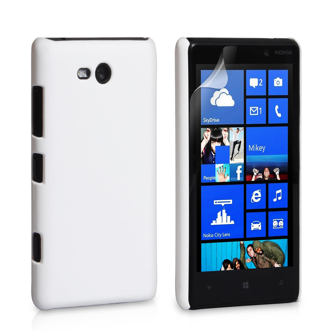 YouSave Accessories Nokia Lumia 820 Hybrid Hard Case - White