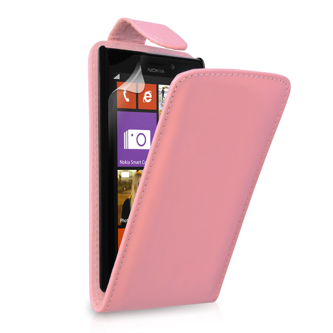 YouSave Accessories Nokia Lumia 925 Leather Effect Flip Case - Pink