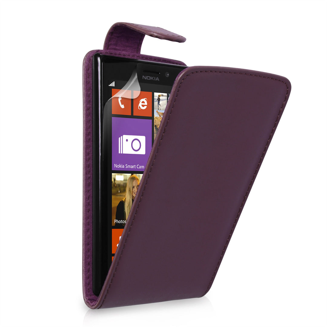 YouSave Accessories Nokia Lumia 925 Leather Effect Flip Case - Purple