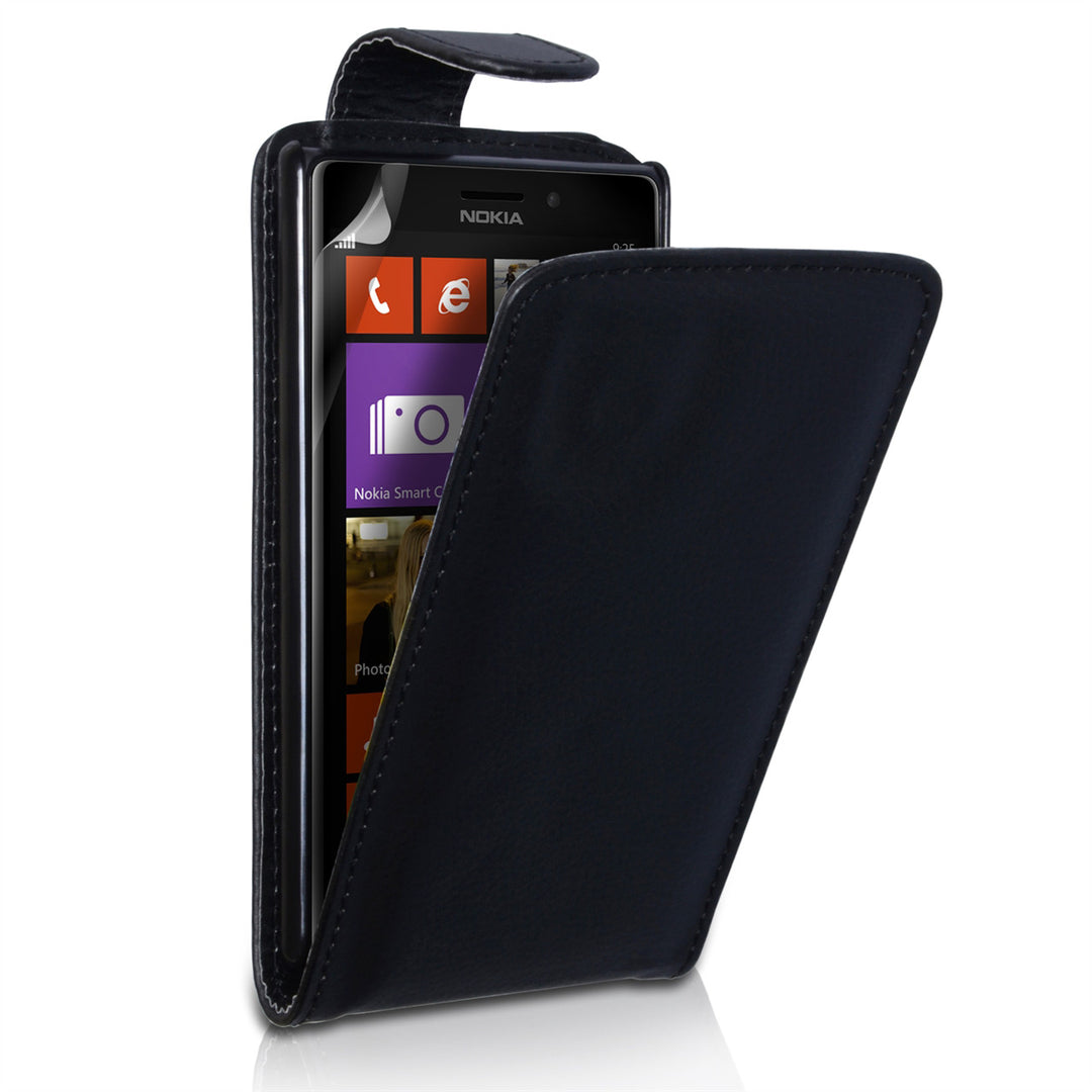 YouSave Accessories Nokia Lumia 925 Leather Effect Flip Case - Black