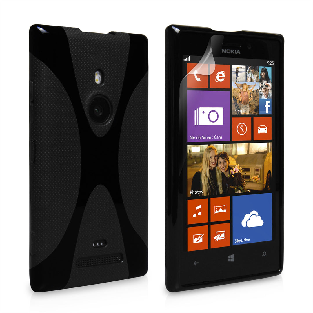 YouSave Accessories Nokia Lumia 925 X-Line Gel Case - Black