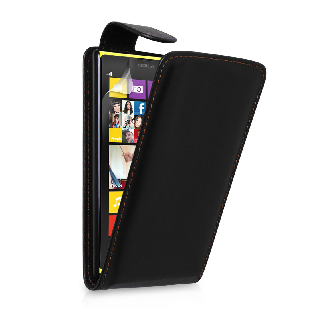 YouSave Accessories Nokia Lumia 1020 Leather Effect Flip Case - Black