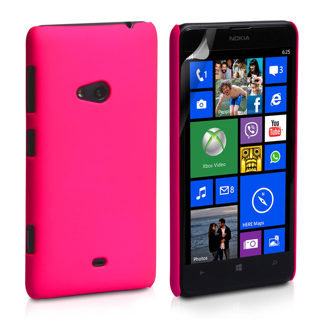 YouSave Accessories Nokia Lumia 625 Hybrid Hard Case - Hot Pink