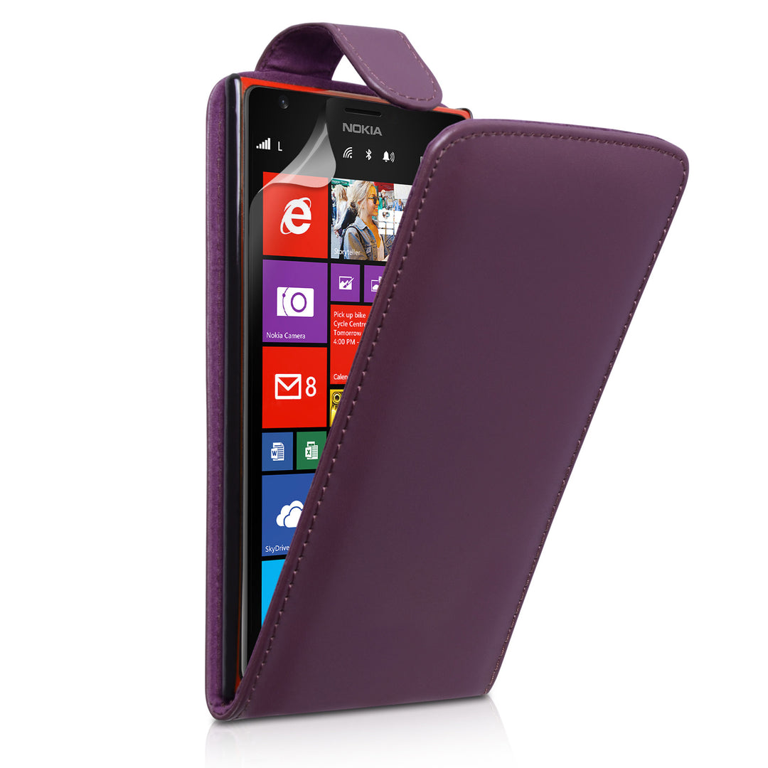 YouSave Accessories Nokia Lumia 1520 Leather-Effect Flip Case - Purple