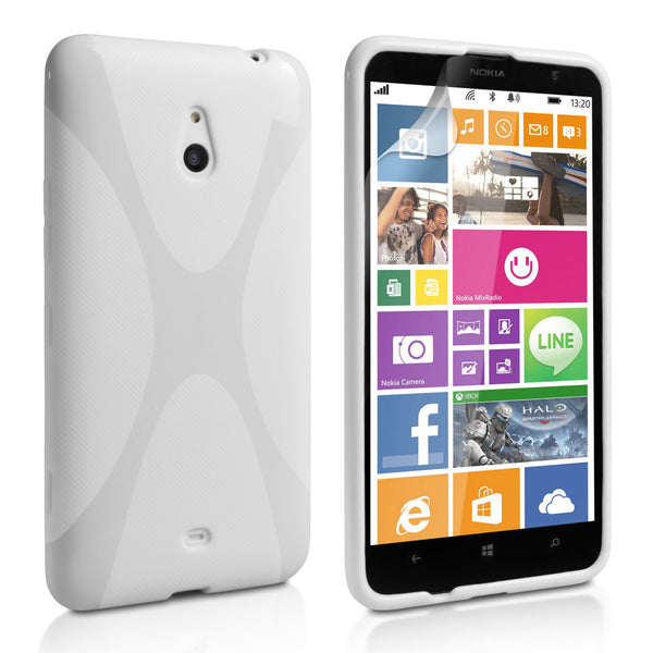 YouSave Accessories Nokia Lumia 1320 Silicone Gel X-Line Case - White