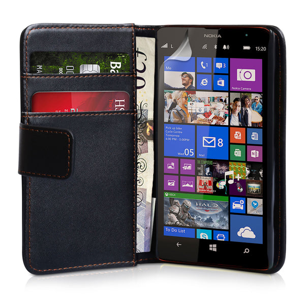 YouSave Nokia Lumia 1320 Leather-Effect Wallet Case - Black