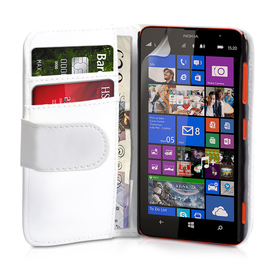 YouSave Nokia Lumia 1320 Leather-Effect Wallet Case - White