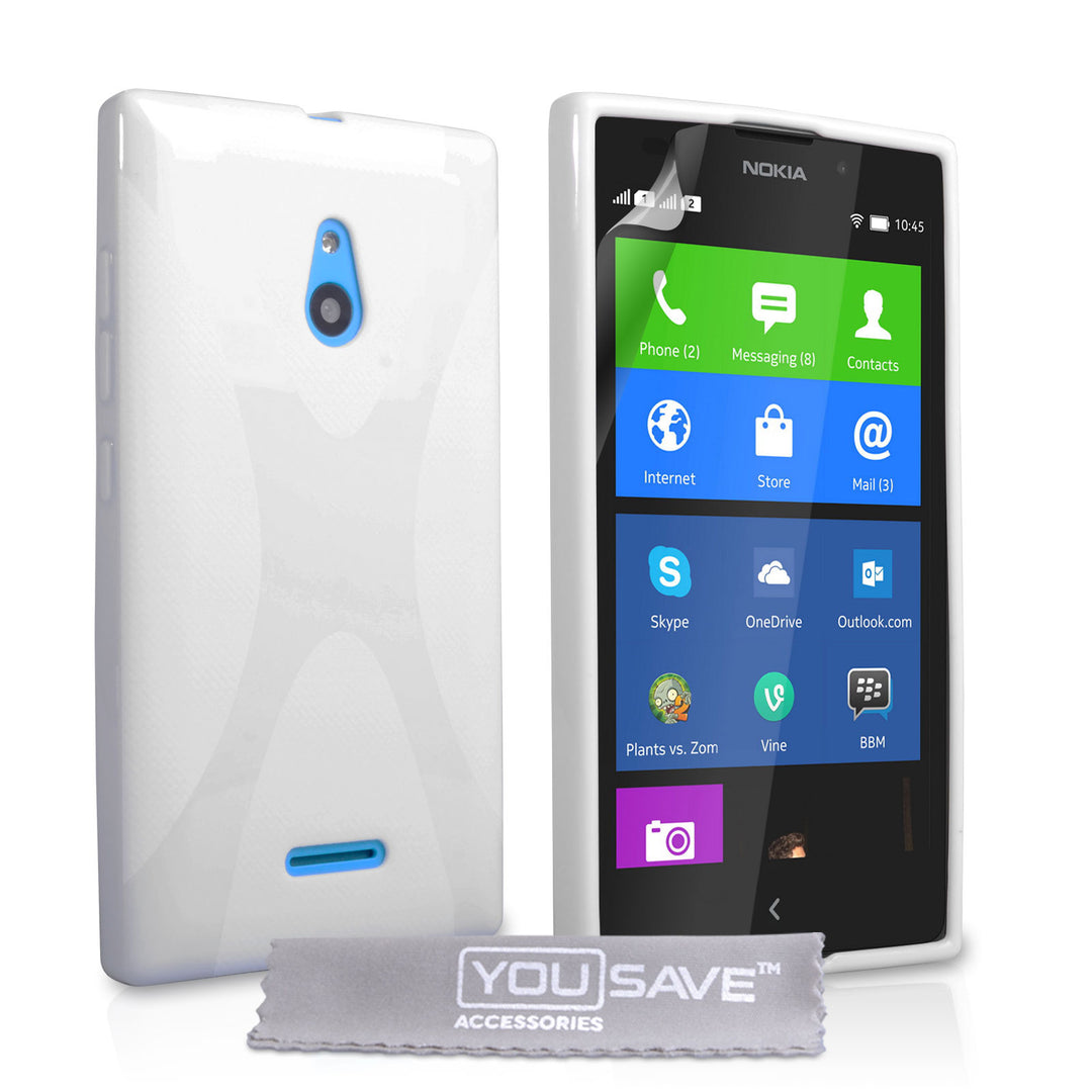 YouSave Accessories Nokia XL Silicone Gel X-Line Case - White