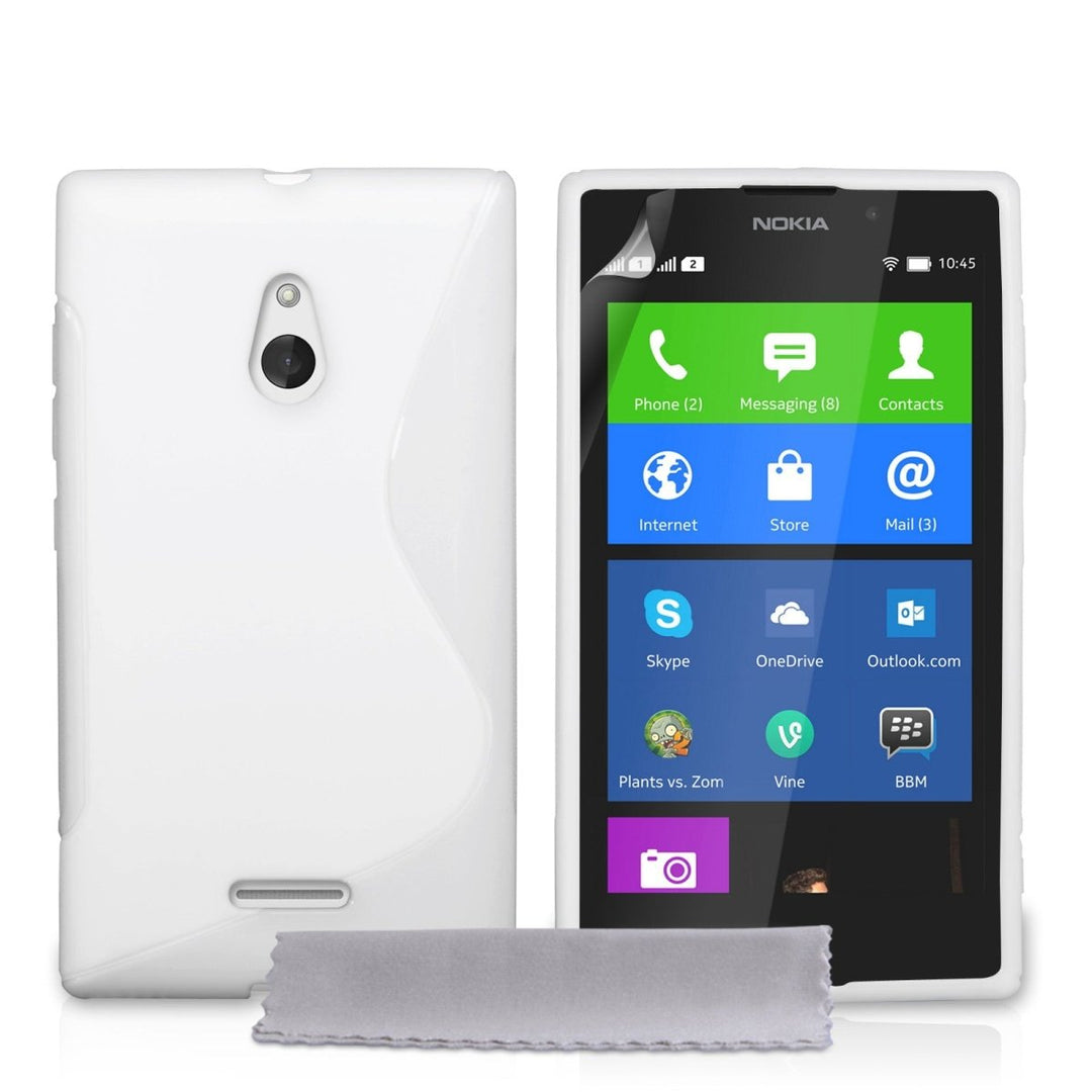 Caseflex Nokia XL Silicone Gel S - Line Case - White - Mobile Madhouse