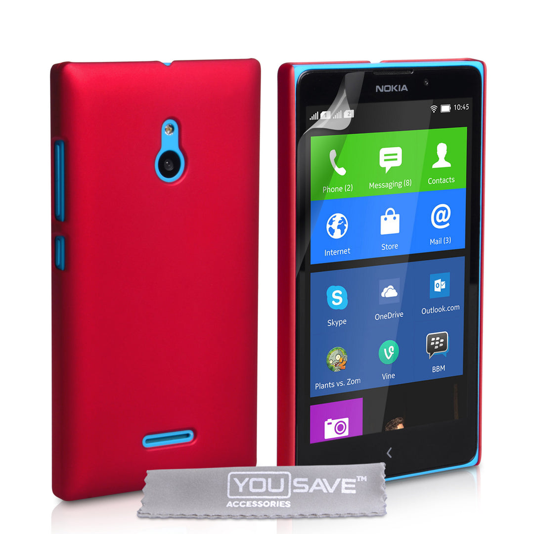 YouSave Accessories Nokia XL Hard Hybrid Case - Red