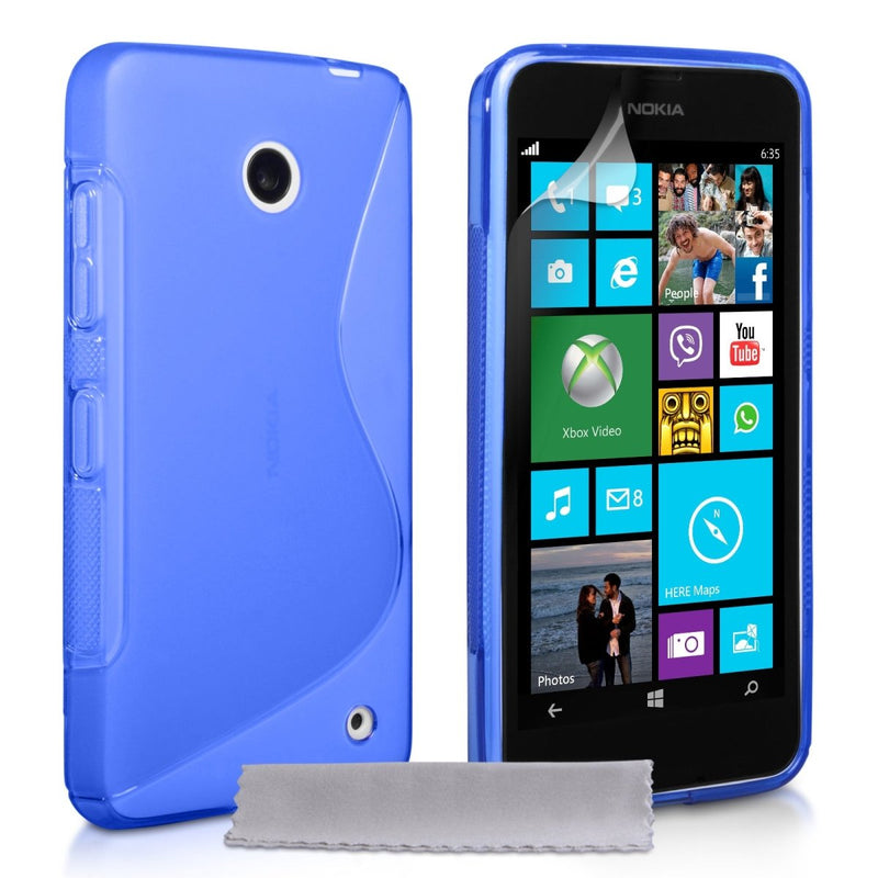 Caseflex Nokia Lumia 630 Silicone Gel S - Line Case - Blue - Mobile Madhouse